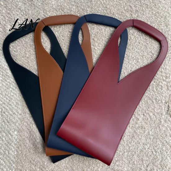 Wine Tote Bag Faux Leather Bag, Portable Carrier Pouch, Waterproof Bottle Pouch Single Holder Protector Sleeve for Champagne Beer