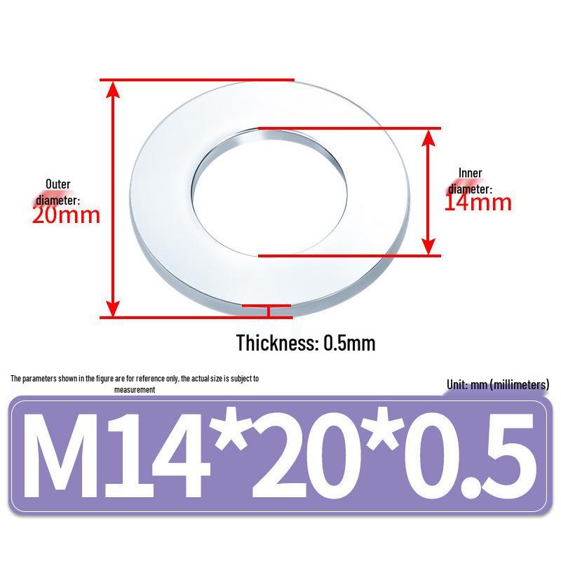 Extra Large Galvanized Metal Flat Washers - Sizes M1.6 to M14