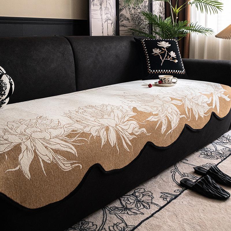 

Французская подушка для дивана необычной формы универсальна для всех сезонов 2025 новая высококачественная нескользящая подушка для сиденья чехол для неровного прямого ряда 90*70cm