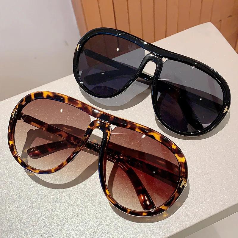Trend Ochelari de soare supradimensionați pentru pilot femei pentru bărbați Ochelari de soare de designer de marcă de lux Ochelari de vedere vintage cu cadru mare Punk Driving Shade