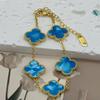 New Shiny Four-leaf Clover Bracelet Five-flower Fashion Sense Hand Jewelry Simple Jewelry
