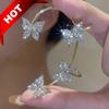 Shining Butterfly Zircon Cuff Earrings Non Piercing Earnings Luxury Jewelry For Women