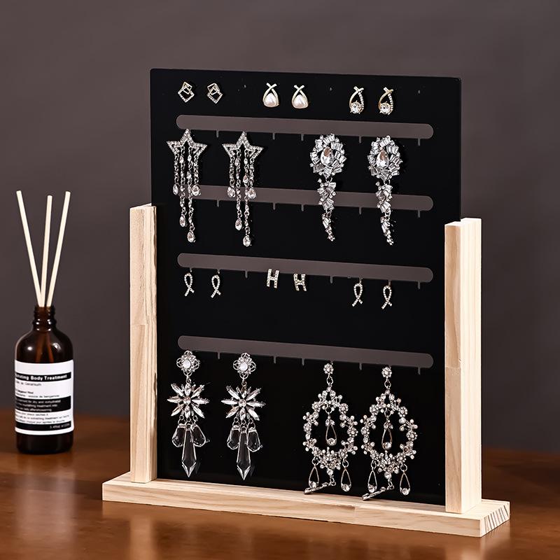 Acrylic Jewelry Displays Rack Eardrop Jewellery Showcase Stand Transparent Earrings Display Shelf Large Capacity Trinketholder