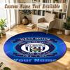 Round Rug Custom NameWest Bromwich Albion FC Pattern Non Slip Carpet Home Floor Decor