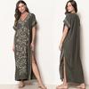 European-American Cotton Embroidered Beach Robe: Sun Protection Long Dress & Bikini Cover-Up