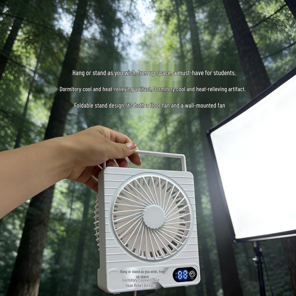 USB Rechargeable Multi-functional Desktop Fan - Portable, Silent, and Compact for Office or Student Use