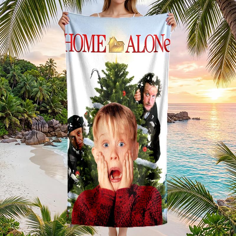 Home Alone Fashion Beach Towel: Ideal for Summer Adventures Soft, absorbent and quick drying suitable for swimming and bathing