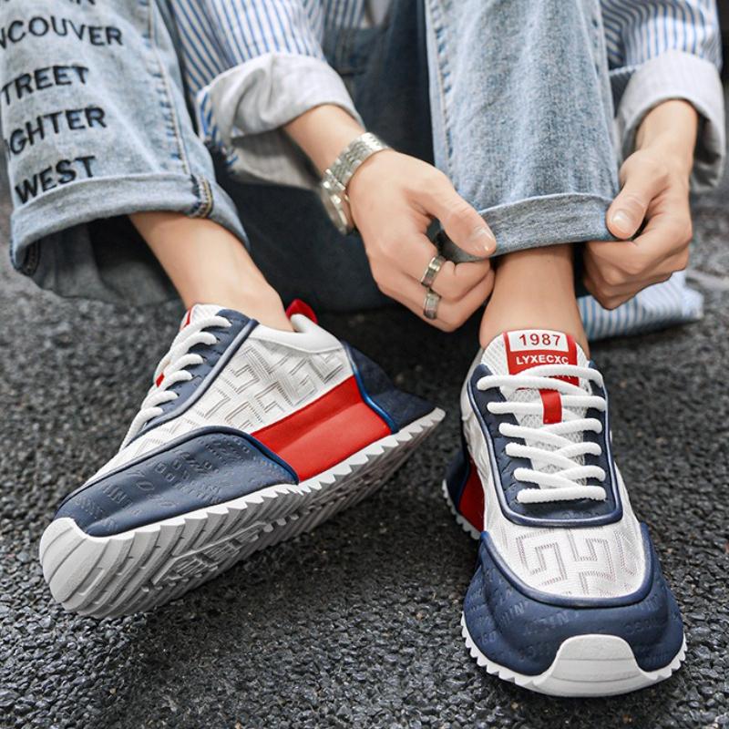 New Fashionable High End Spring and Autumn Thick Soled Height Increasing Breathable Trendy Versatile Men's Casual Sports Shoes