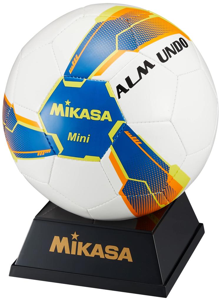 MIKASA Souvenir Mascot BallSigned Ball Soccer ALMUNDO Model with Stand for Display AC-MCFT1.5B-BLY-50 Blue