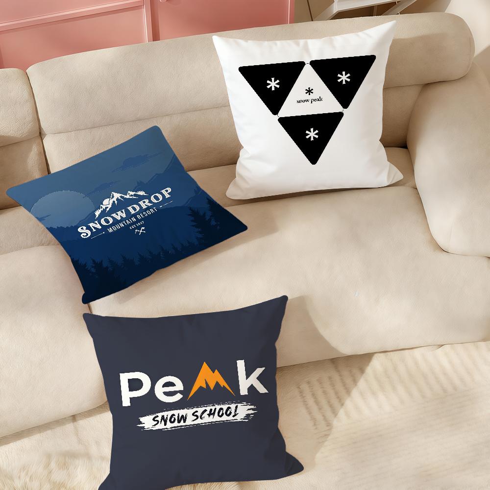 Japanese Outdoor Brand S-Snow P-Peak Pillow Case Applicable Space For Guest Rooms Interiors Cars Office House Decoration