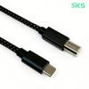 Cablu USB C Împletit din Nailon 1m 2m Tip C Cablu Încărcător Rapid CM BM Cablu de Încărcare Date USB2.0 pentru Imprimantă