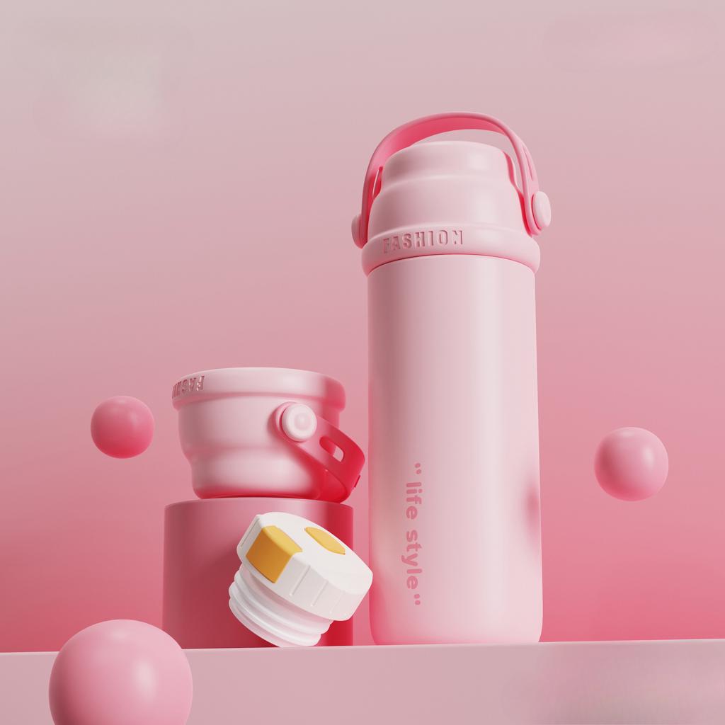 New Stylish Stainless Thermos Cup Vacuum Big Cap Tea Cup Portable Gift Cup Durable Durable Useful Useful Safe Safe