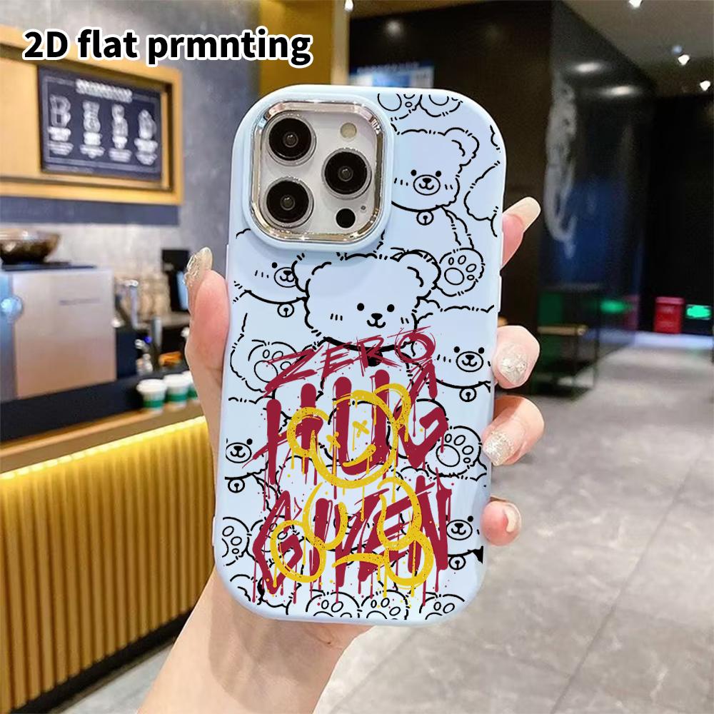 Phone Case: 2D flat design suitable for iPhone 18 17 16 15 14 13 Pro protective case, couple style, street fashion cool, Christmas and Halloween gifts
