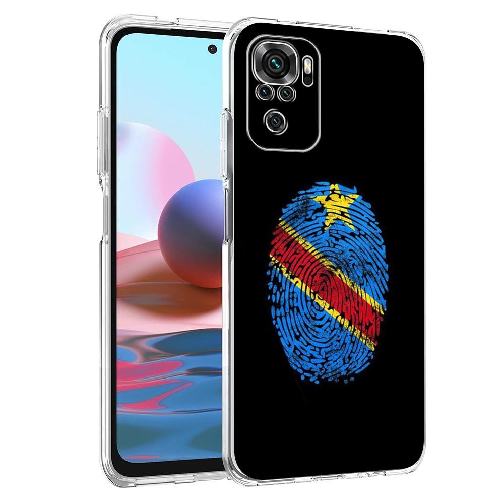 Handyhülle für Xiaomi Redmi Note 13 12 5G 9S 9 8 10 11 Pro Plus 4G 9T 13C 12C10C 9C 9A 7 Klare Hülle Kongo-Flagge