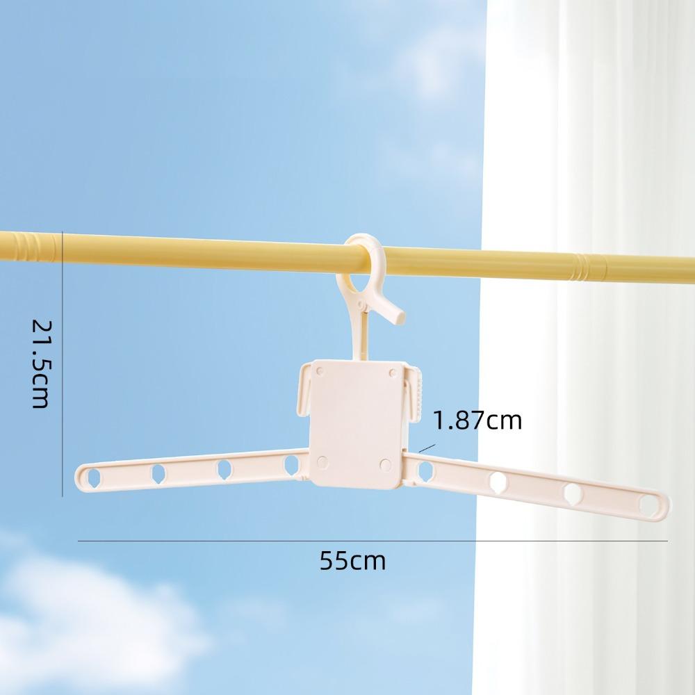 Foldable Clothes Hanger Windproof Clothes Hook Space-Saving Portable Hanger Home Travel 1pc