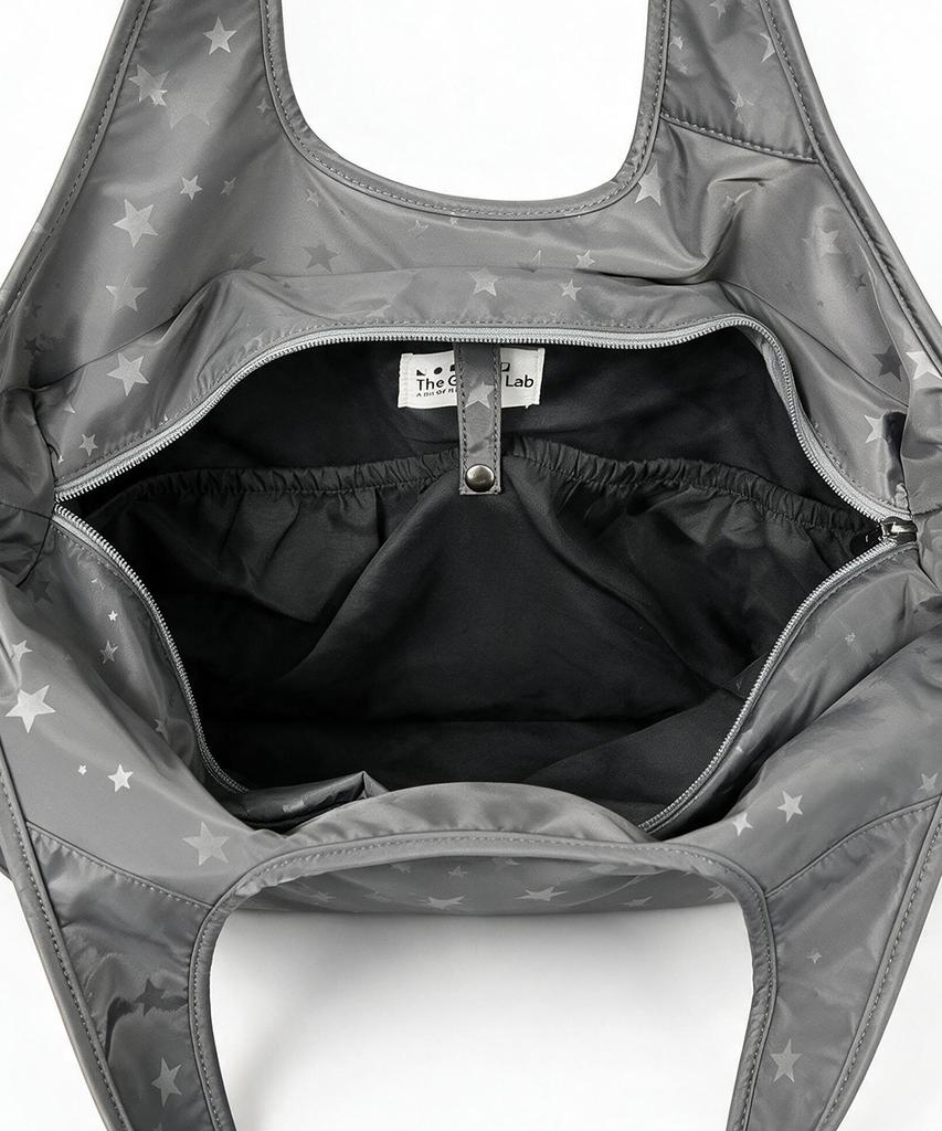 The Green Lab Star Nylon Shopper Bag [Grey]
