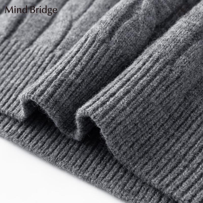 Mind Bridge Men's Wool-Blend Mock Neck Pullover Sweater