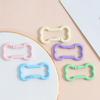 Zinc Alloy Bone Keychain Decoration Spring Operated Clasp Available In 6 Playful Color Options