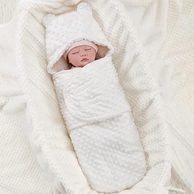 Baby Winter Fleece Swaddle Blanket 0-3 Months Boys Girls Warm Adjustable Newborn Swaddling Wrap Soft Plush Sleeping Sacks