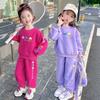 Girls Fall Spring Casual Hoodie Set Baby Fashionable Two Piece Outfit