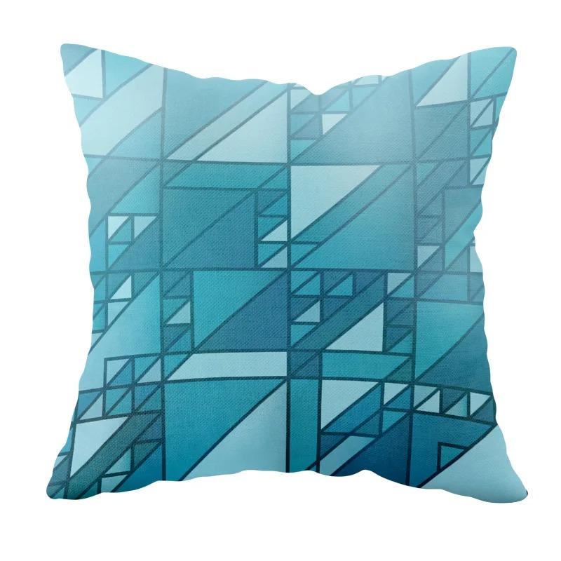 Office Living Room Home Pillowcase Geometric Pattern Printed Pillowcase Car Ornaments