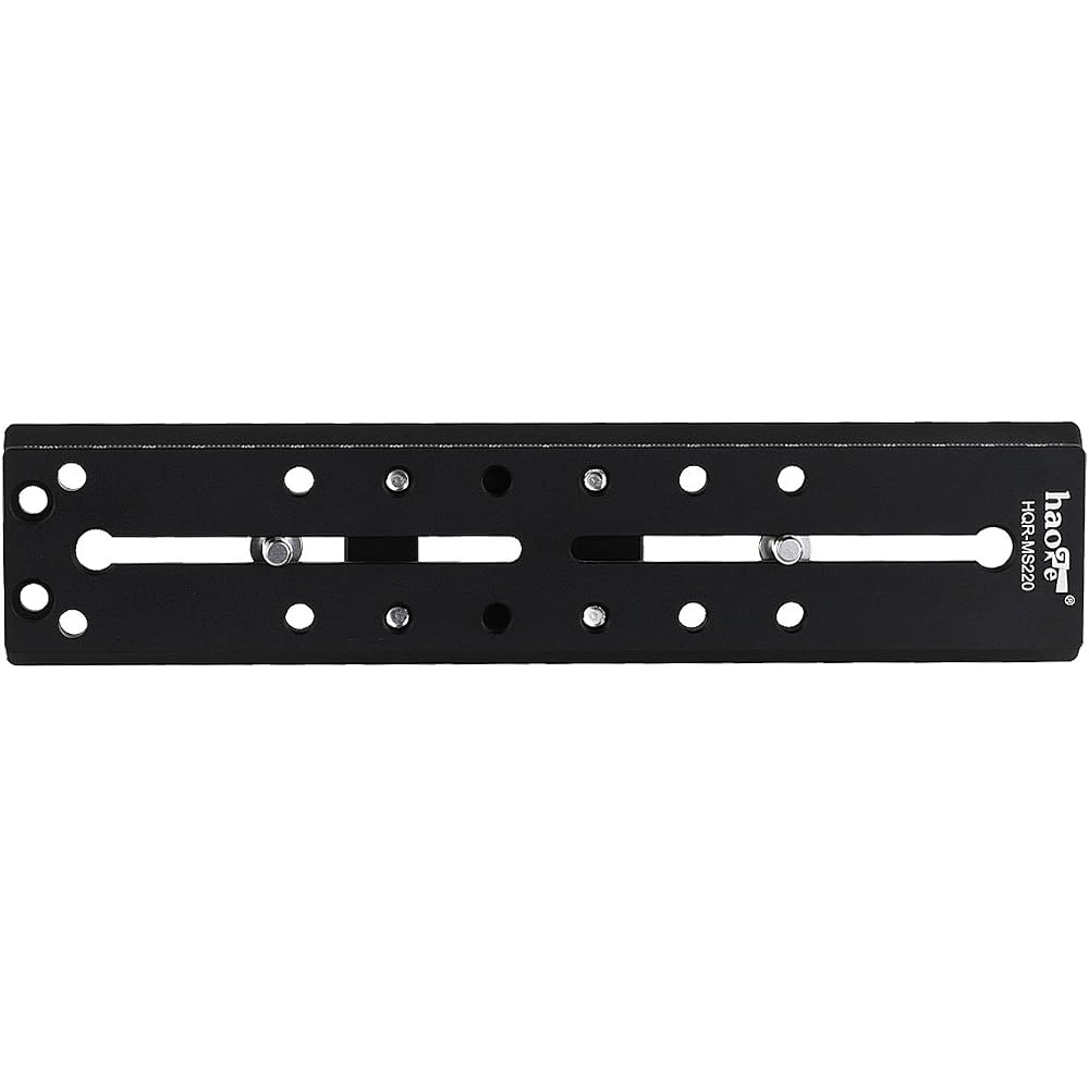 Haoge 220mm Camera Long Slide Quick Release Plate for Sachtler Tripods with Fluid Head (FSB4, FSB6, FSB6T, FSB8, FSB8T, FSB10, FSB10T, DV10 3+3, 5+5 V