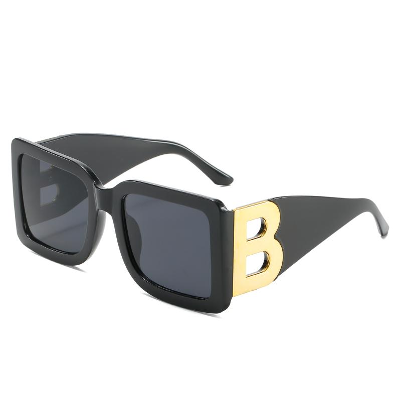 

New Fashion Oversized The Letter B Square Luxury Trend Sunglasses Women Men Retro Rectangle Sunglasses