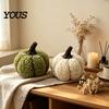 Soft Stuffed Velvet Pumpkins Mini Plush Artificial Pumpkin Decoration, Fall 3D Cozy Farmhouse Autumn Decor Ornament for Halloween Thanksgiving