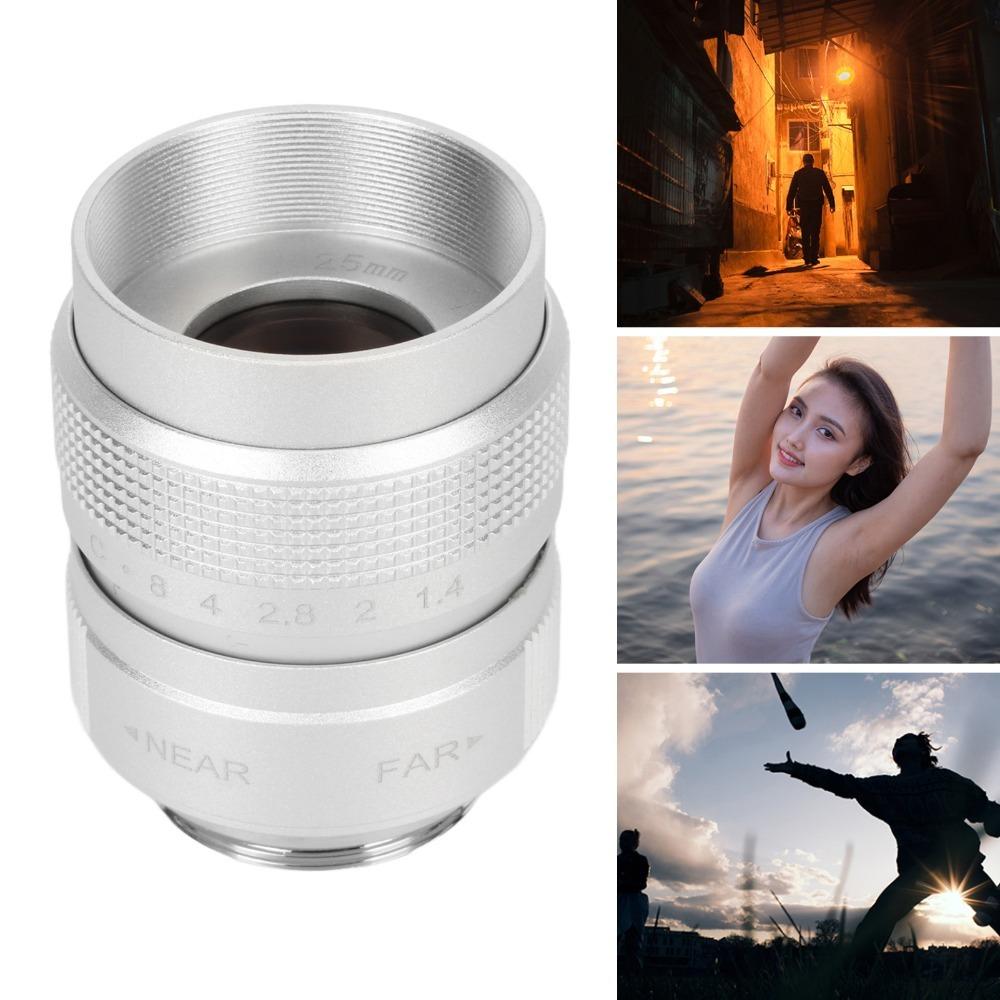 

Clear Efficient Light Conduction C Mount Camera Lens CCTV Video Lens Bar срібний