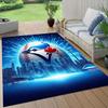 Toronto Blue Jays2 Flannel Pattern Square Carpet,Area Rug,Carpet Rug for Living Room Bedroom Sofa Playroom Decor,Non-slip Floor Mat