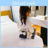 Adorable Mini Pearl Bow Handbag For Girls Soft Leather Stylish Girls Purse