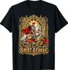 St. Georg Gotischer Bogen Katholisch St. Georg Zu Pferd Drache T-Shirt