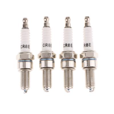 4 Pcs Motorcycle Engine CR8E Spark Plugs Replaces For CR8E/CR8EB/CR8EK/CR8EVX/CR8EIX/CR9E/B8RTC
