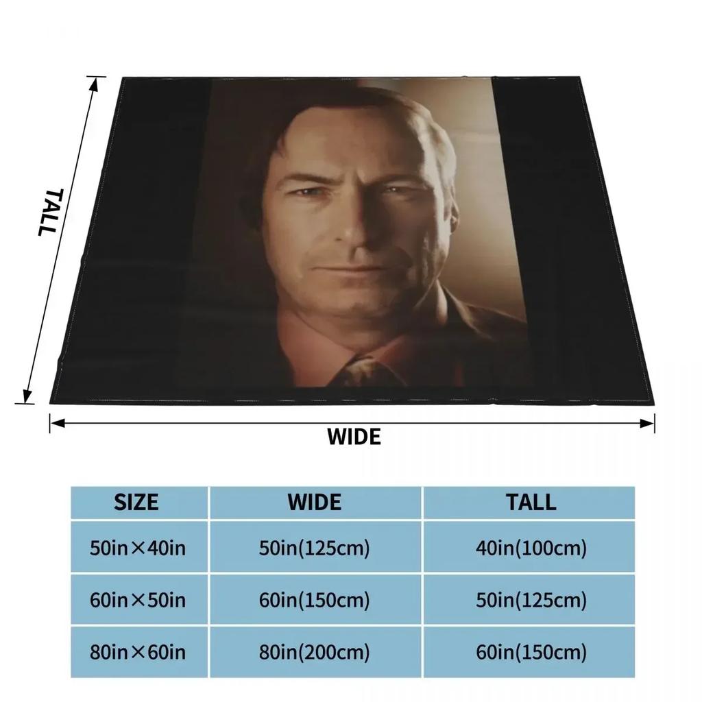 3D Saul Goodman Blankets Flannel Spring Autumn Actor Meme Movie Portable Ultra-Soft Throw Blanket for Bedding Car Quilt