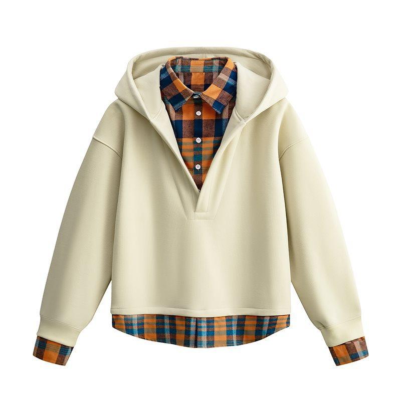 Men Womrn Fake two-piece Hooded Sweatshirt Couple Spring Autumn Casual Long-sleeved Jacket Y2K Hip Hop Pullover Sweatshirt 3XL 4700₽