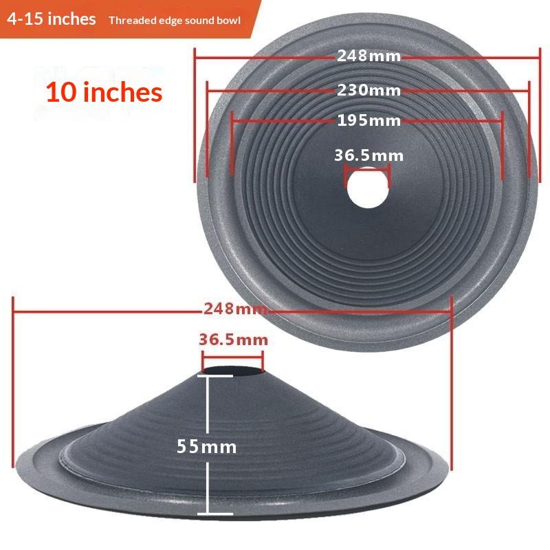 1 Pezzo Cono di Carta Woofer per Altoparlante 4/5/6.5/8/10/12 Pollici Kit di Riparazione Bobina Mobile con Sospensione in Schiuma Per Home Theater Studio Sistema Fai da Te