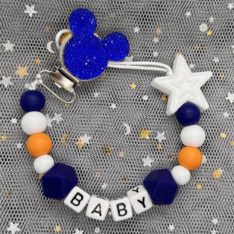 Baby Pacifier Clip Personalised Name Dummy Nipple Holder Chains Newborn Feeding Newborn Custom Pacifiers Clip Chew Teething Toys