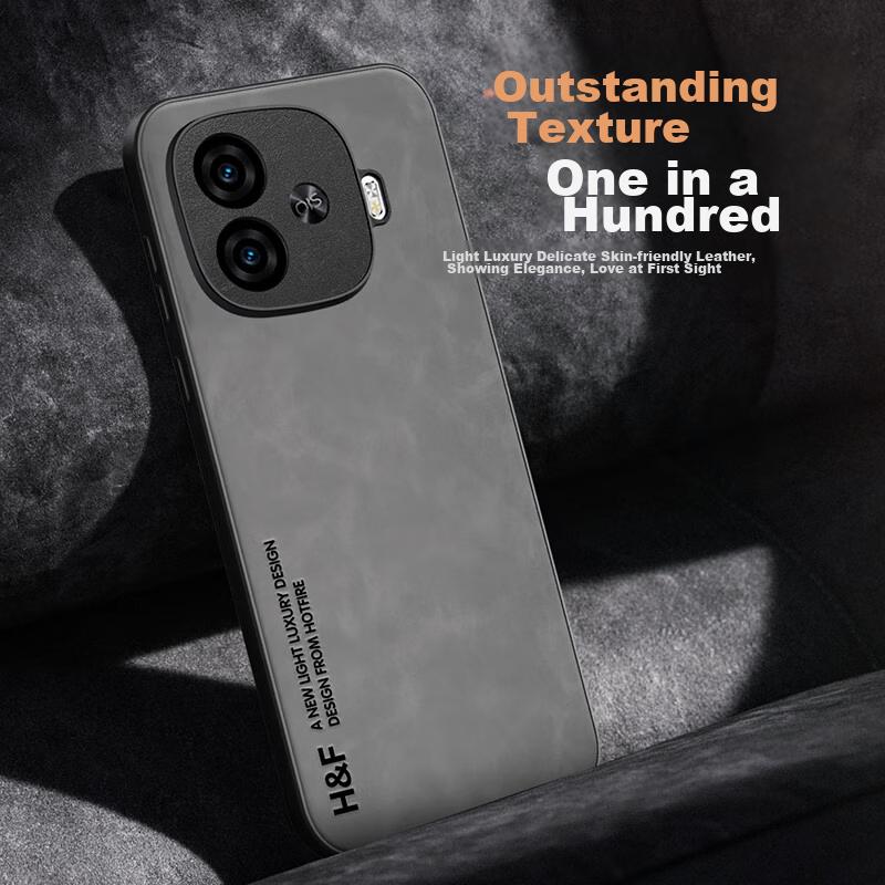HotFire Phone Case for Vivo IQOO Z9 Turbo/iQOO Z9 Turbo+, Upgraded Skin-Like Matte Lens Full Protection Personalized Silicone - Smoke Gray