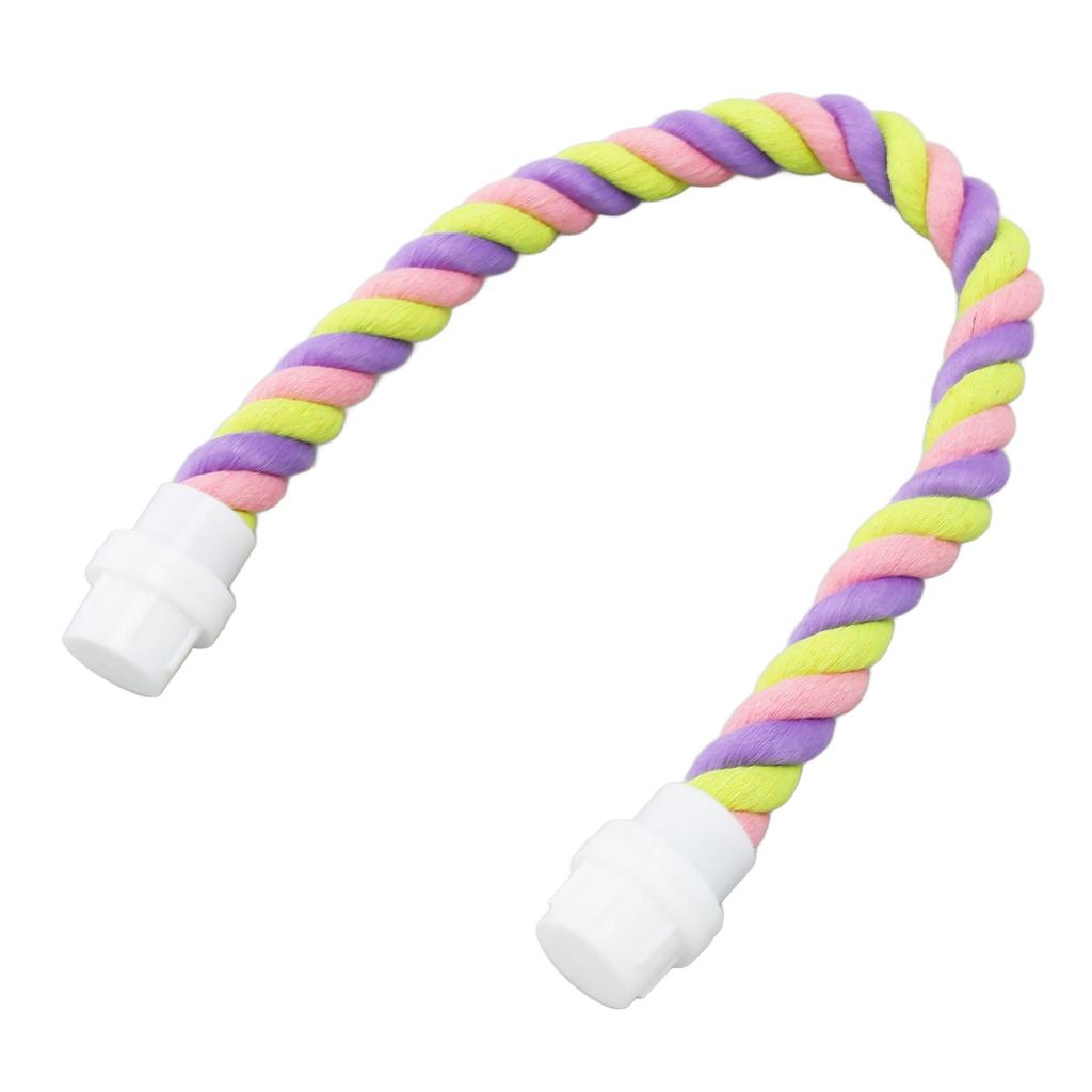 Bird Rope Perch Colorful Bendable Safe Cotton Rope Parrot Stand Toy for Cockatiels Lovebirds