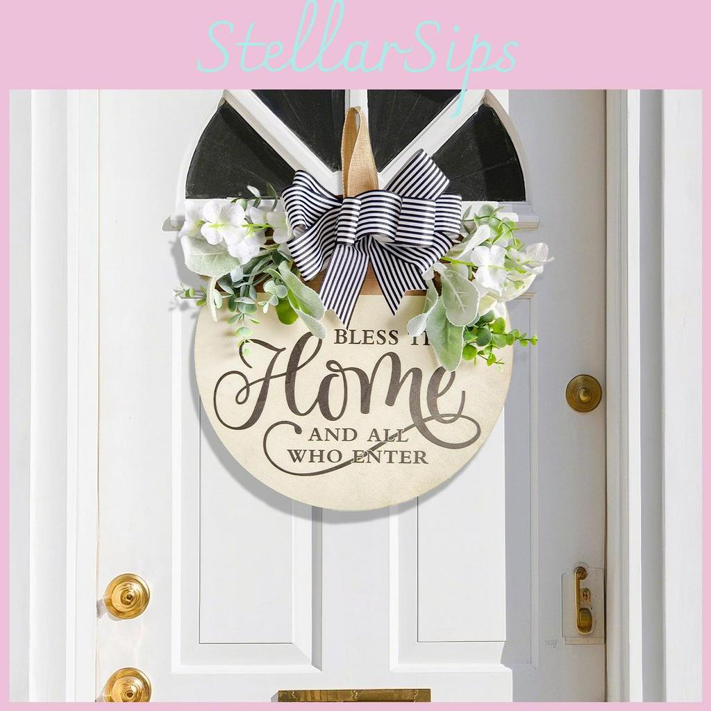 Farm Sign Welcome Outdoor Yard Decor With Artificial Flowers And Bow Butterfly