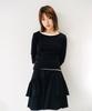 Ohesio Shirring Midi Banding Skirt, Black