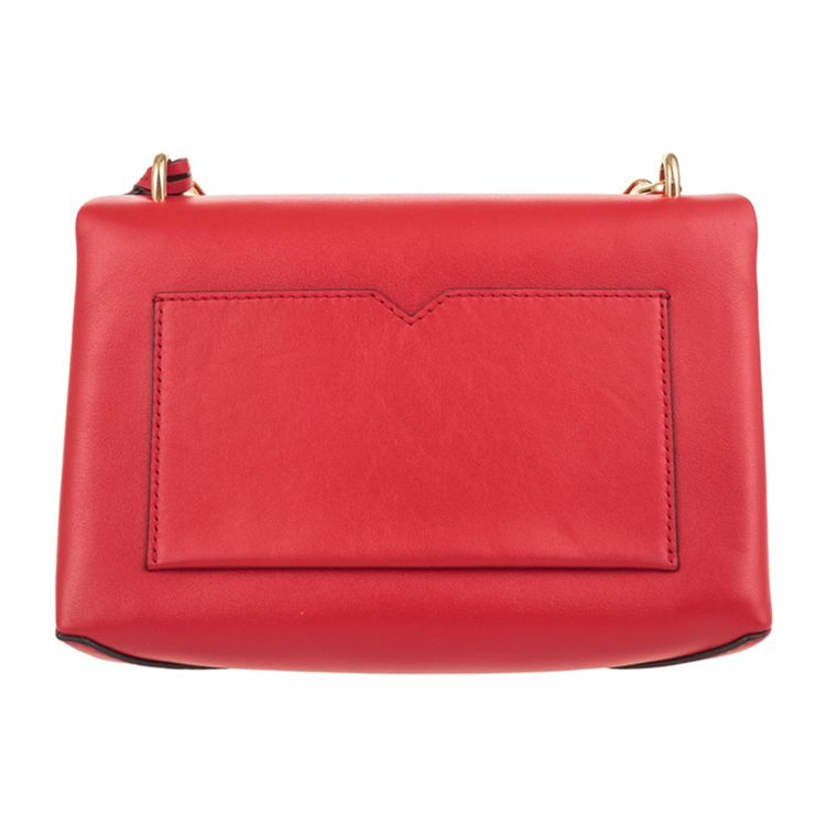 Michael Kors Cece Gold Buckle Flap Commuter Solid Color Chain Leather Crossbody Shoulder Bag Medium Women Bags Red 30S9G0EL2L-BRIGHT-RED