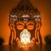 1 Pcs Hollow Out Flower Candle Stand Lotus Buddha Lamp Base Ornaments Metal Light and Shadow Art