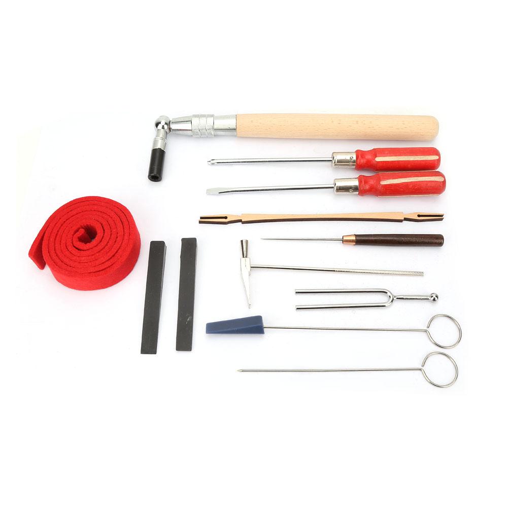 13pcs Piano Tuning Maintenance Tools Kit Screwdriver Wrench Hammer with Case