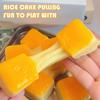 Stretchy Pulling Rice Cake Squishy Toy, Realistic Lava Mochi Stress Relief Fidget
