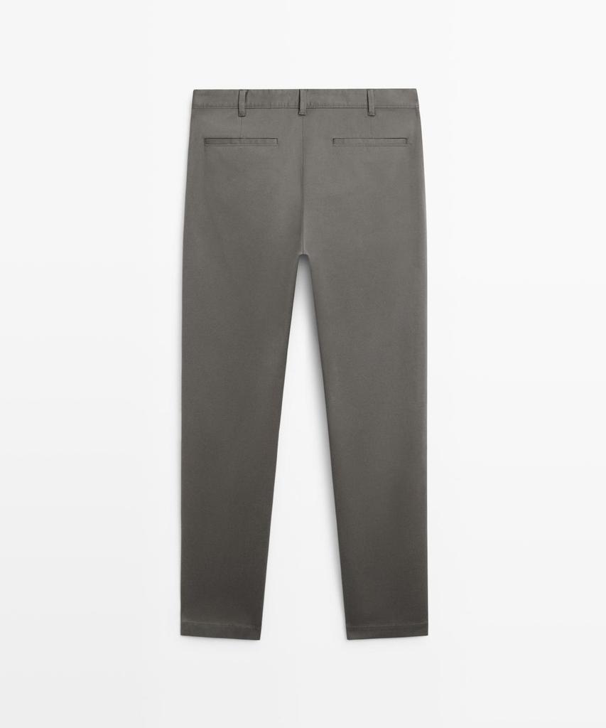 Masimodutti Cotton Blend Slim Fit Pants