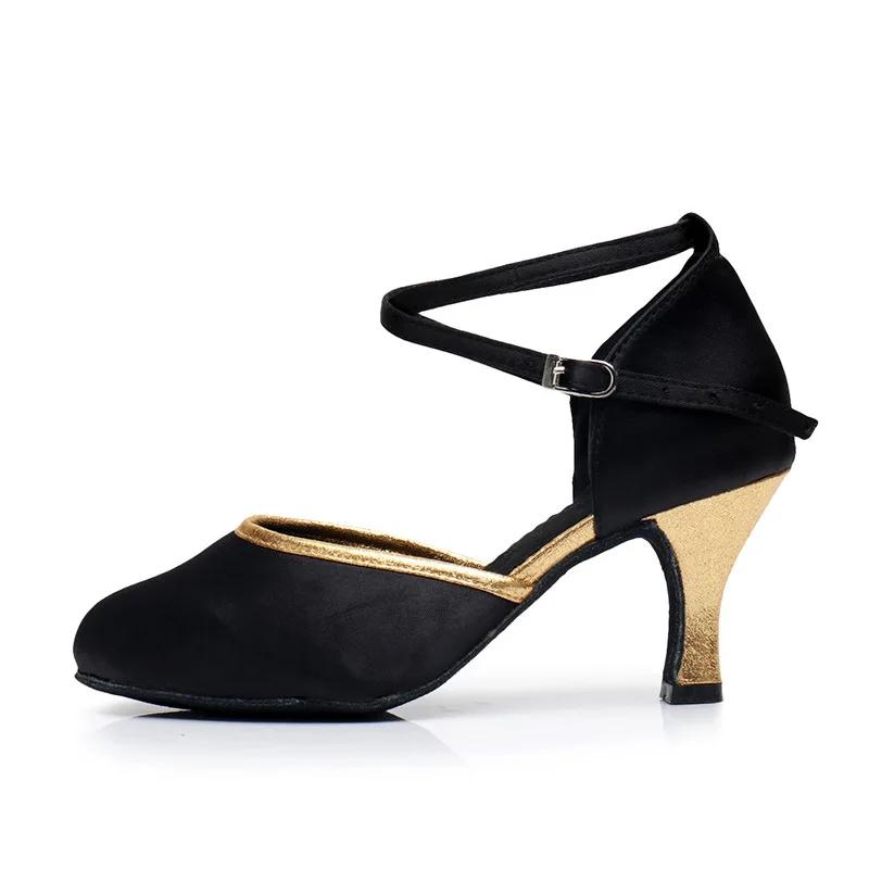Damenmode Satinüberzug Tanzschuhe Weich Atmungsaktiv Damen Latein Tanzschuh Sport Ballsaal Latein Mädchen Ballsaalschuhe