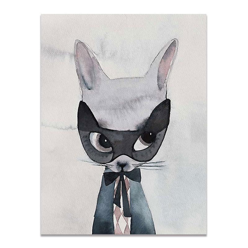 Moderne Nordic Kaninchen Mädchen Engel Wand Kunst Cartoon Leinwand Malerei Spray Farbe Kunst Poster Kinder Baby Kinderzimmer Wandmalereien