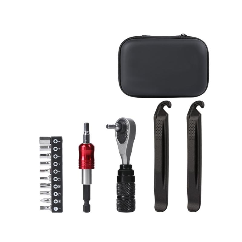 Multipurpose Ratcheting Wrenches Set Alloys Steel Construction Bike Repair Tool for Bicycles Maintenance