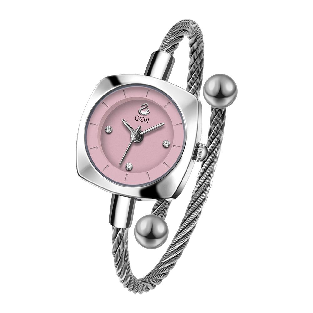 Niche Exquisite And Small Creative Metal Woven Rope Bracelet Watch Niche High-End Swan Quartz Watch